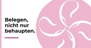 Belegen, nicht nur behaupten. Beitragsbild zur Kategorie Transparenz & Vertrauen